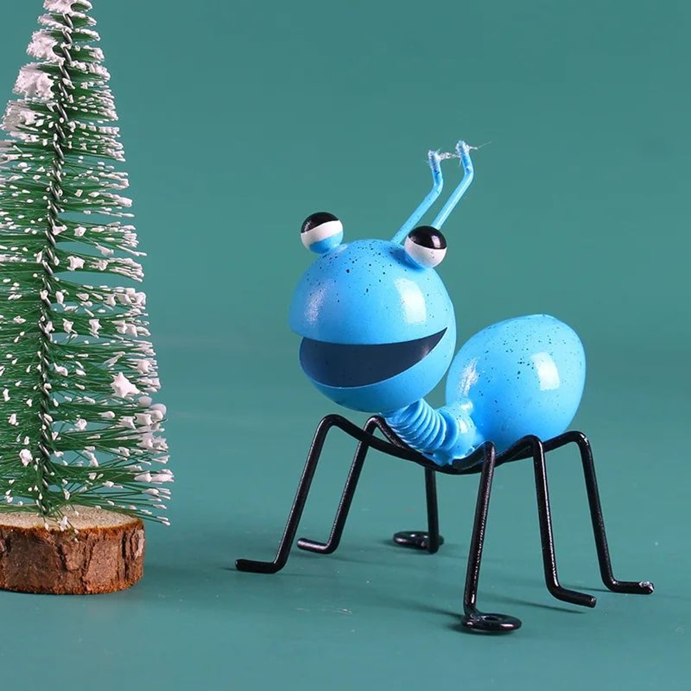 Colorful Metal Ant Wall Art Set HandPainted Outdoor Garden Insect Sculptures For Fence Home Decor 10