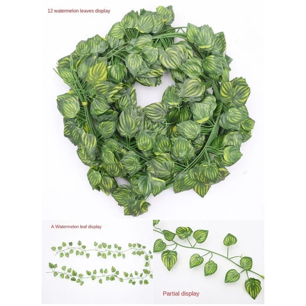8268 In Artificial Green Ivy Leaf Garland Realistic Silk Hanging Vine For Home Garden Event Decor 10