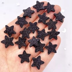 resin ore star flatback rhinestones 50pcs – 14mm crystal star embellishments for diy crafts & decor