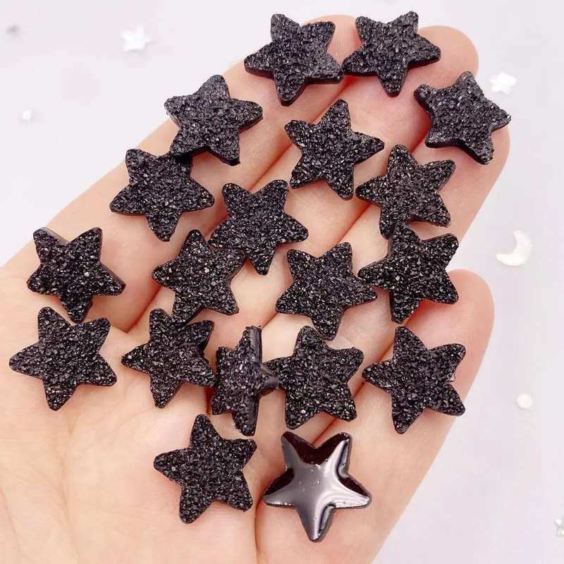Resin Ore Star Flatback Rhinestones 50pcs 14mm Crystal Star Embellishments For DIY Crafts Decor 3