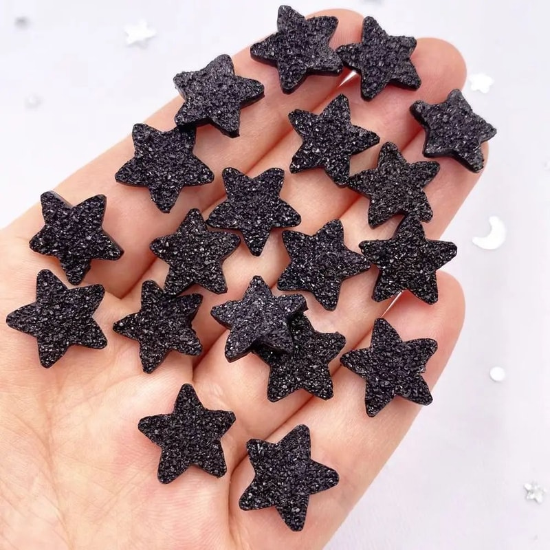 Resin Ore Star Flatback Rhinestones 50pcs 14mm Crystal Star Embellishments For DIY Crafts Decor 6