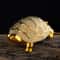 Gold Longevity Money Turtle Figurine Ceramic Desk Ornament For Wealth Home Decor 1