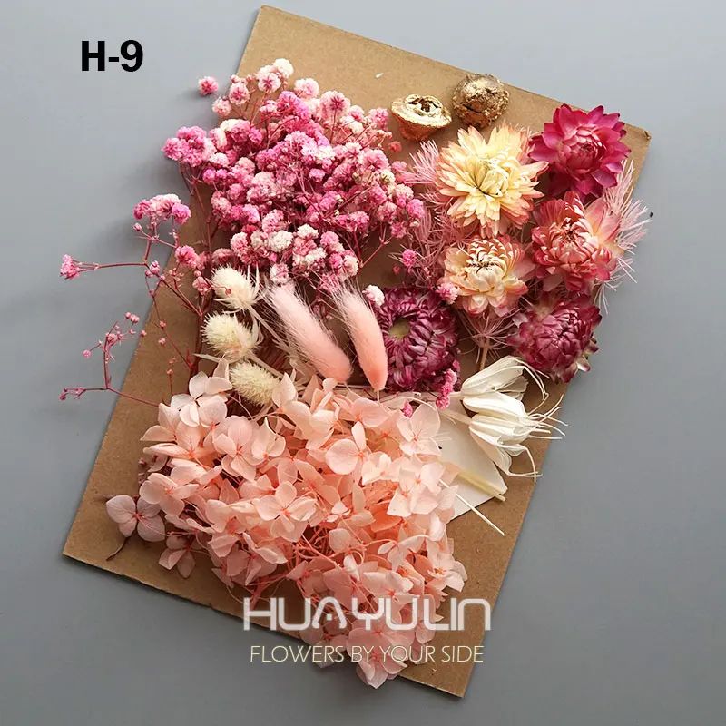 Preserved Dried Hydrangea Flower Set Real Floral Materials For Resin Candle DIY Crafts 14