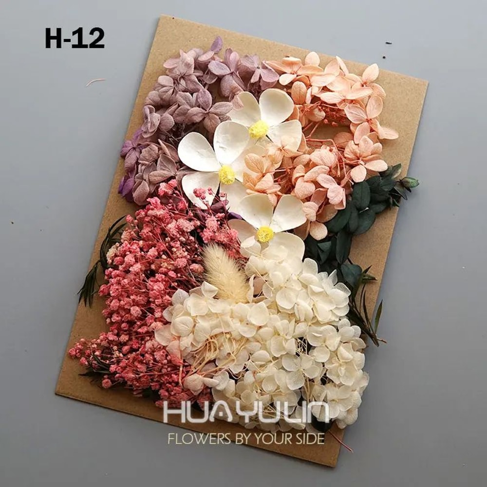 Preserved Dried Hydrangea Flower Set Real Floral Materials For Resin Candle DIY Crafts 17