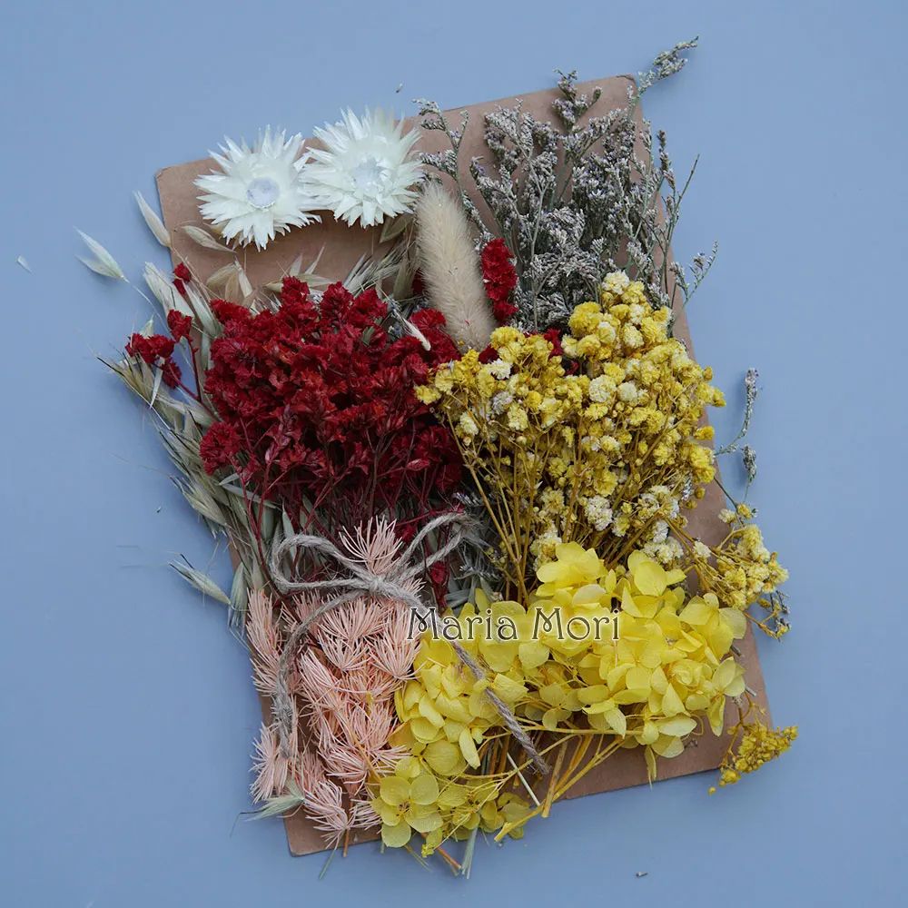 Preserved Dried Hydrangea Flower Set Real Floral Materials For Resin Candle DIY Crafts 19