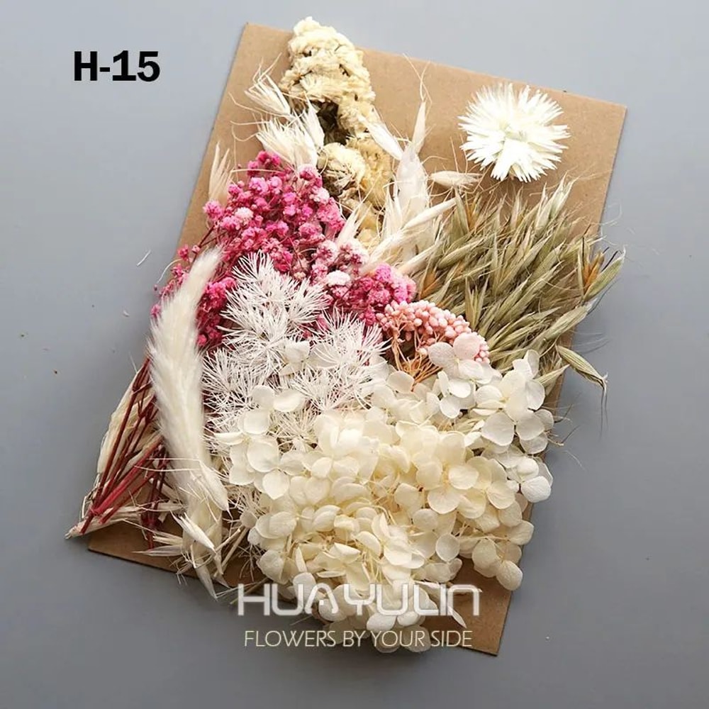 Preserved Dried Hydrangea Flower Set Real Floral Materials For Resin Candle DIY Crafts 20