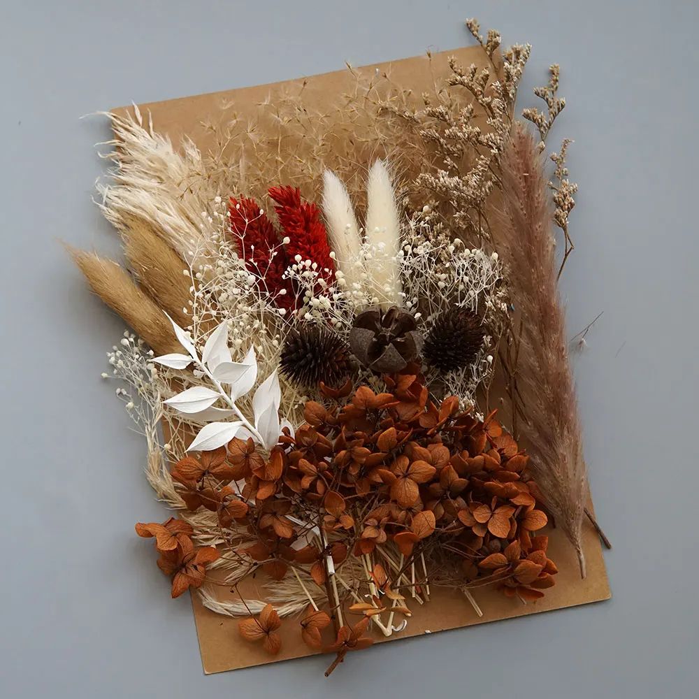 Preserved Dried Hydrangea Flower Set Real Floral Materials For Resin Candle DIY Crafts 22