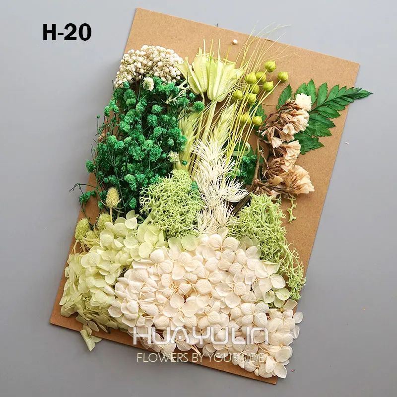 Preserved Dried Hydrangea Flower Set Real Floral Materials For Resin Candle DIY Crafts 25