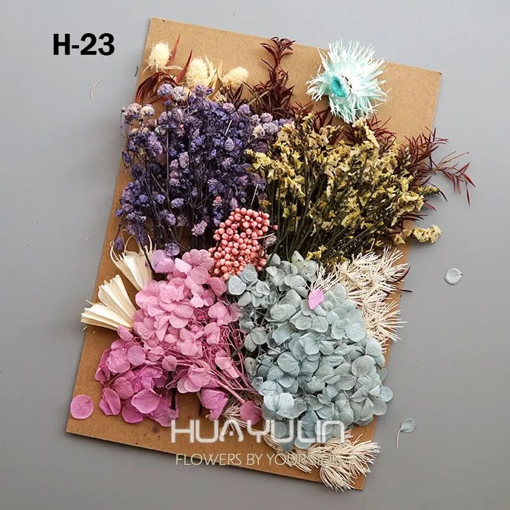 Preserved Dried Hydrangea Flower Set Real Floral Materials For Resin Candle DIY Crafts 28