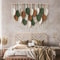 Large Boho Macrame Wall Hanging Handwoven Cotton Leaf Feather Tapestry For Chic Home Decor 3