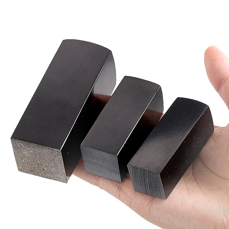 Natural Black Buffalo Horn Craft Blank Smooth DIY Seal Material For Carving Knife Handles Handmad 2
