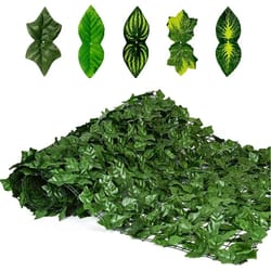 artificial ivy leaf privacy fence panel – realistic green hedge screen for outdoor wall & balcony decor
