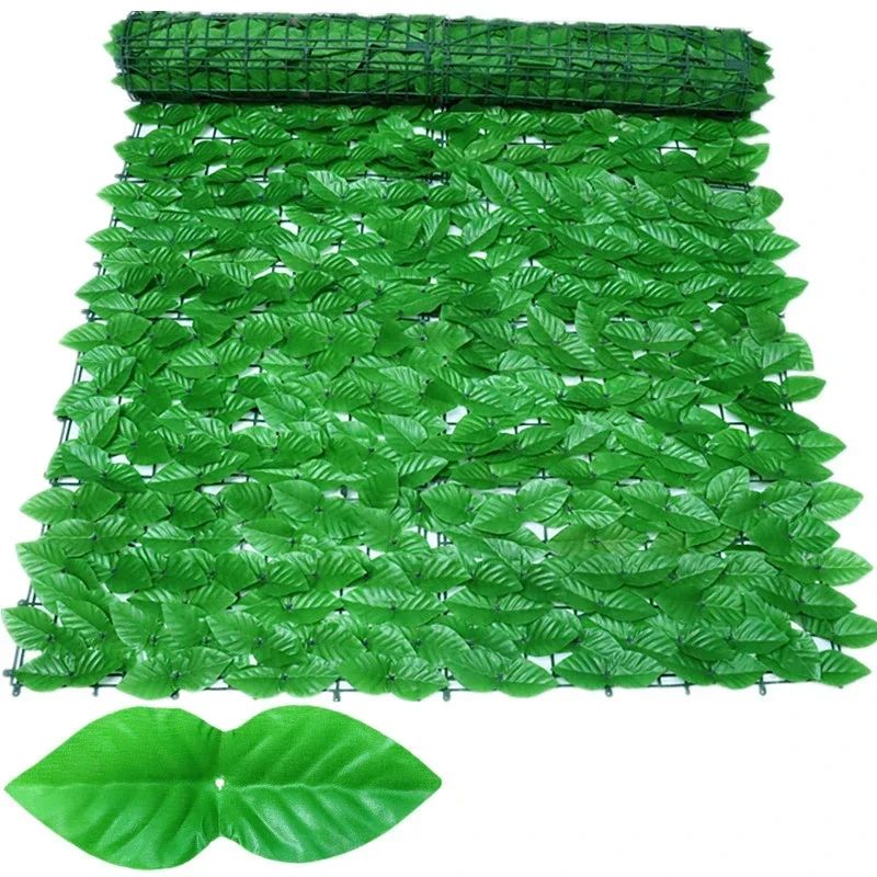Artificial Ivy Leaf Privacy Fence Panel Realistic Green Hedge Screen For Outdoor Wall Balcony Dec 9