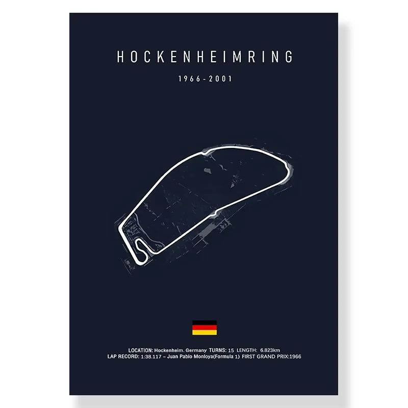 F1 Race Track Canvas Wall Art Minimalist Black Circuit Map Poster For Home Office Decor 2