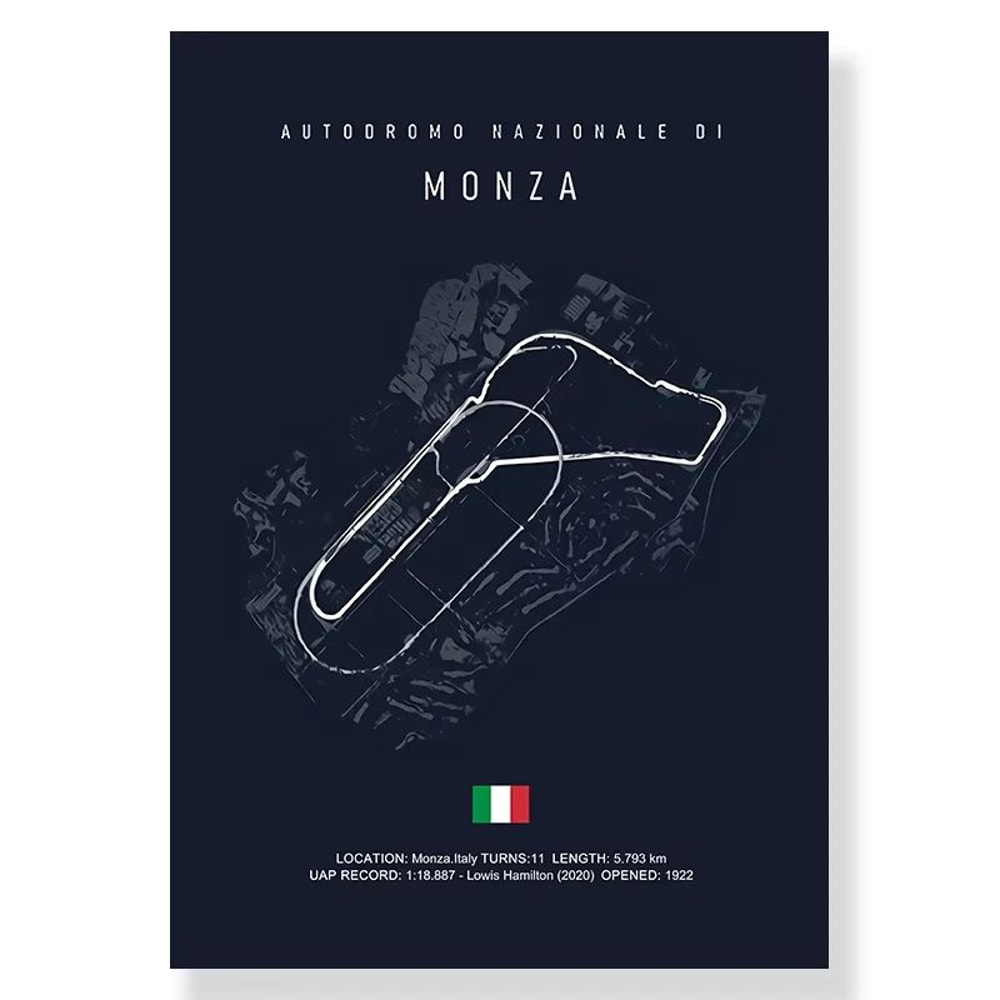 F1 Race Track Canvas Wall Art Minimalist Black Circuit Map Poster For Home Office Decor 9