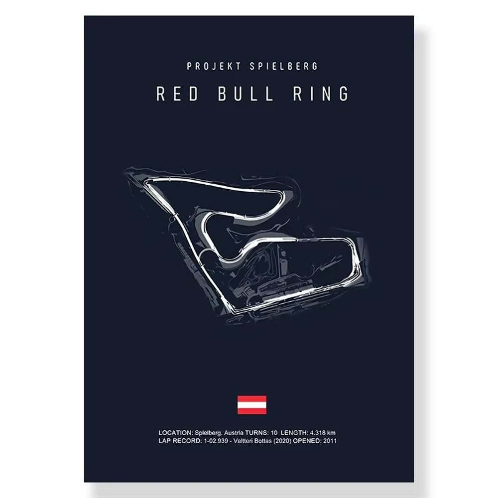 F1 Race Track Canvas Wall Art Minimalist Black Circuit Map Poster For Home Office Decor 11