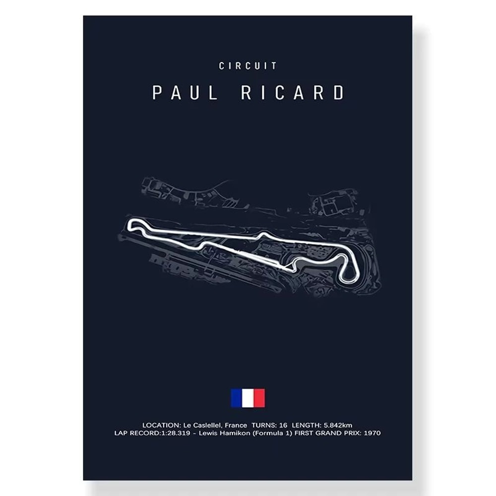 F1 Race Track Canvas Wall Art Minimalist Black Circuit Map Poster For Home Office Decor 17