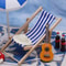 Miniature Beach Deckchair Umbrella Set Dollhouse Fairy Garden Summer Scene DIY Decor 1