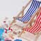 Miniature Beach Deckchair Umbrella Set Dollhouse Fairy Garden Summer Scene DIY Decor 5
