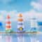 Mini Ocean Lighthouse Resin Figurine Cute Coastal Dollhouse Fairy Garden Decor 2