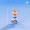 Mini Ocean Lighthouse Resin Figurine Cute Coastal Dollhouse Fairy Garden Decor 11