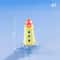 Mini Ocean Lighthouse Resin Figurine Cute Coastal Dollhouse Fairy Garden Decor 12