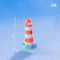 Mini Ocean Lighthouse Resin Figurine Cute Coastal Dollhouse Fairy Garden Decor 13
