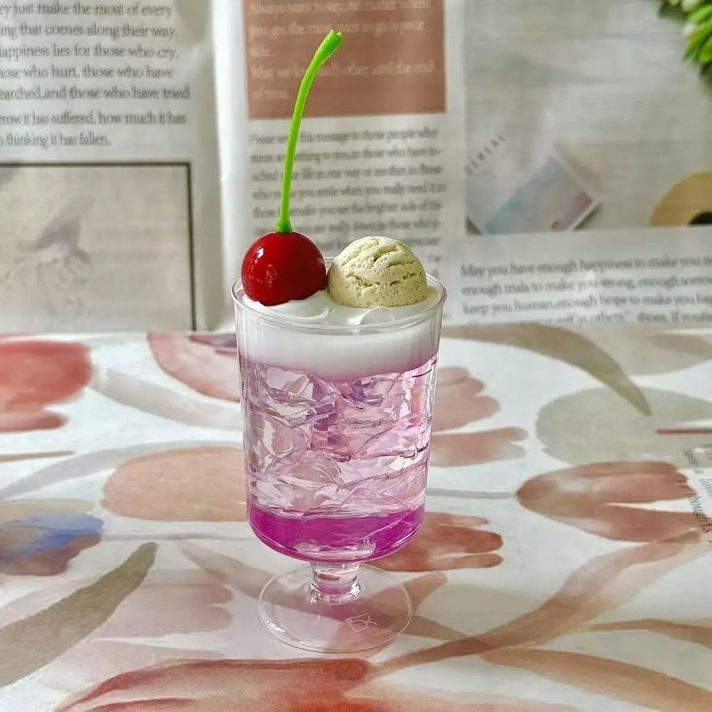 Retro Japanese Pudding Pink Soda Decor Set Kawaii Photo Props For Room Holiday Styling 8