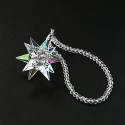 ab crystal meteor hammer car pendant – rainbow suncatcher hanging ornament for rearview mirror & home decor