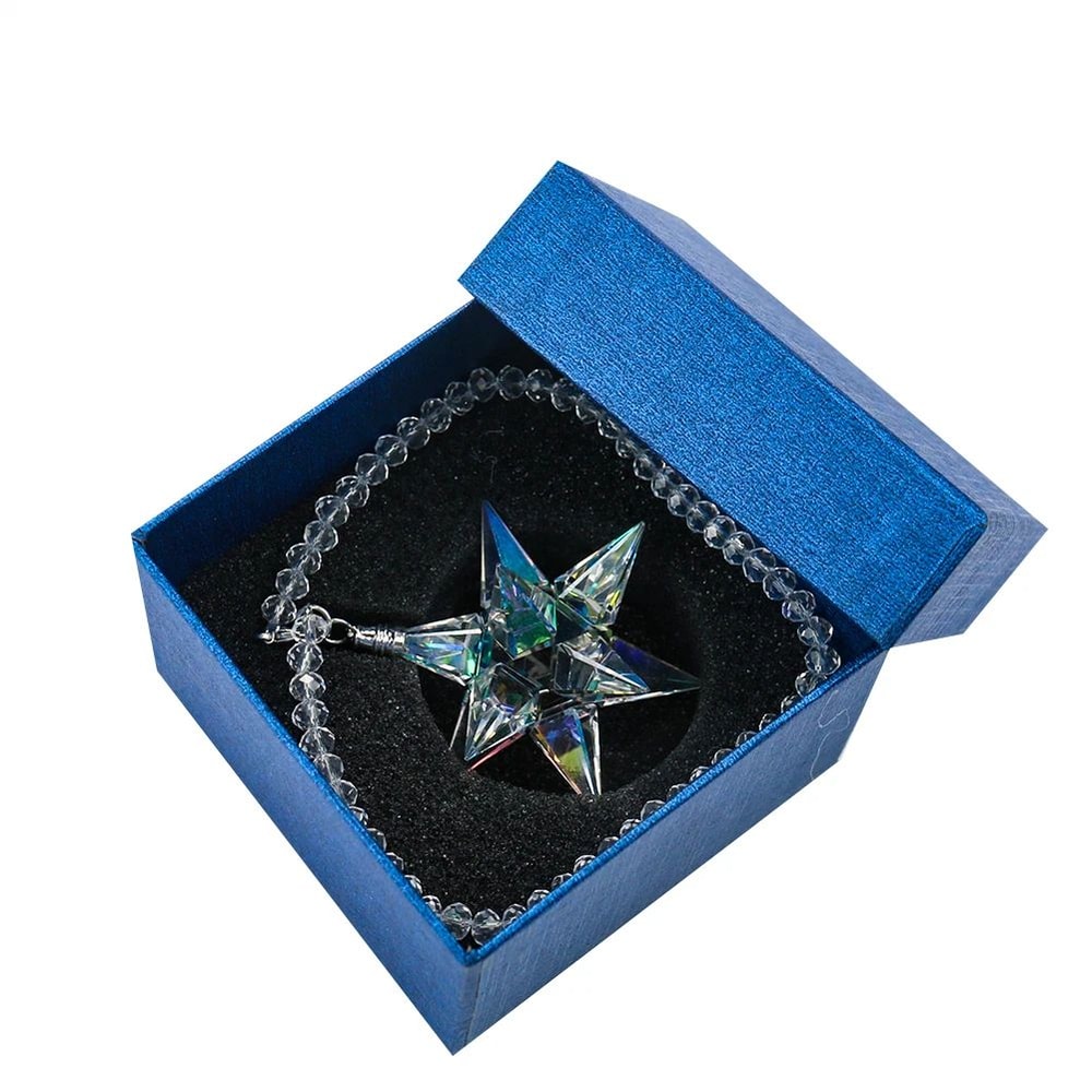 AB Crystal Meteor Hammer Car Pendant Rainbow Suncatcher Hanging Ornament For Rearview Mirror Home 5