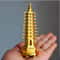 Feng Shui Wenchang Pagoda Tower Statue Zinc Alloy 3D Lucky Scholar Ornament For Home Office Decor