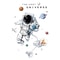 Astronaut Space Wall Stickers Set Removable PVC Galaxy Decals For Kids Room Nursery Decor 2