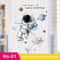 Astronaut Space Wall Stickers Set Removable PVC Galaxy Decals For Kids Room Nursery Decor 6