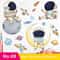Astronaut Space Wall Stickers Set Removable PVC Galaxy Decals For Kids Room Nursery Decor 8
