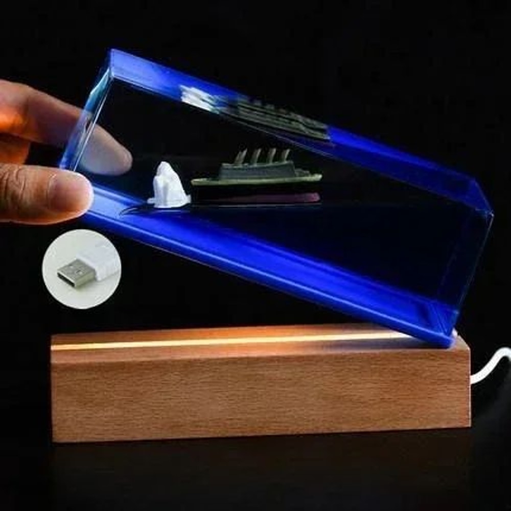 Black Pearl Liquid Motion Ship Bottle Floating Acrylic Fluid Toy Decor For Desk Home 9
