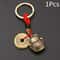 Vintage Lucky Cat Keychain Figurine Alloy Maneki Neko Feng Shui Talisman For Wealth Good Fortune 5
