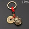 Vintage Lucky Cat Keychain Figurine Alloy Maneki Neko Feng Shui Talisman For Wealth Good Fortune 5