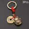 Vintage Lucky Cat Keychain Figurine Alloy Maneki Neko Feng Shui Talisman For Wealth Good Fortune 6