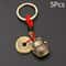 Vintage Lucky Cat Keychain Figurine Alloy Maneki Neko Feng Shui Talisman For Wealth Good Fortune 7