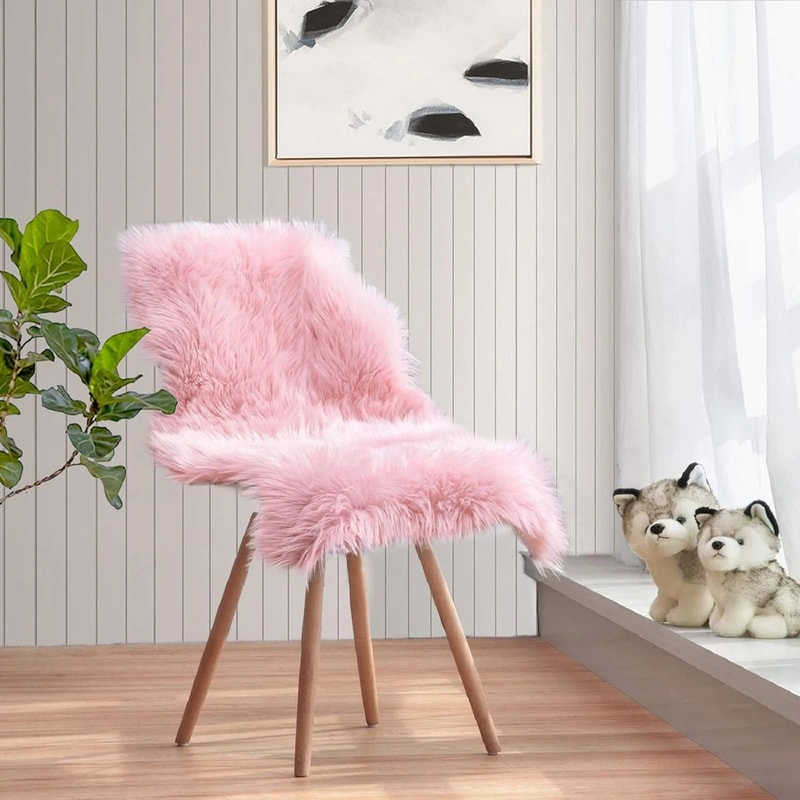 White Faux Sheepskin Fluffy Rug Ultra Soft Washable Plush Carpet For Bedroom Nursery Living Room 10
