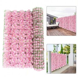 expandable artificial ivy flower fence – decorative privacy screen trellis for garden, wall & wedding decor