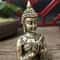 Thai Meditation Buddha Statue Bronze Finish Resin Feng Shui Figurine For Peace Prosperity Decor 2