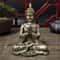 Thai Meditation Buddha Statue Bronze Finish Resin Feng Shui Figurine For Peace Prosperity Decor 6
