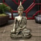 Thai Meditation Buddha Statue Bronze Finish Resin Feng Shui Figurine For Peace Prosperity Decor 7