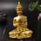 Thai Meditation Buddha Statue Bronze Finish Resin Feng Shui Figurine For Peace Prosperity Decor 11