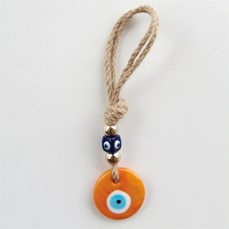 Handcrafted Evil Eye Glass Wall Hanging Blue Eye Protection Pendant For Home Decor 8
