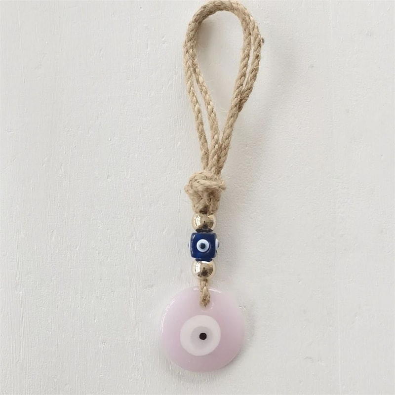 Handcrafted Evil Eye Glass Wall Hanging Blue Eye Protection Pendant For Home Decor 11