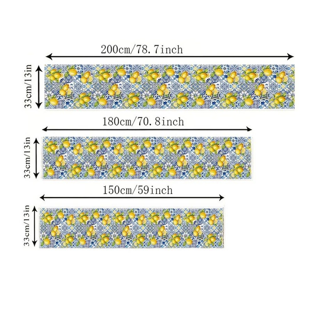 Summer Lemon Linen Table Runner Farmhouse Citrus Table Decor For Kitchen Dining Party Settings 4