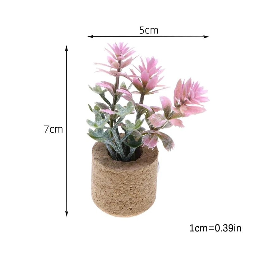 Miniature Dollhouse Potted Plants Realistic Greenery Decor For 112 Scale Mini Garden DIY Scenes 5