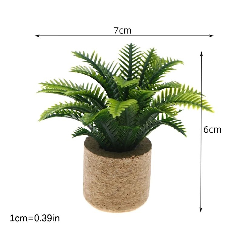 Miniature Dollhouse Potted Plants Realistic Greenery Decor For 112 Scale Mini Garden DIY Scenes 9